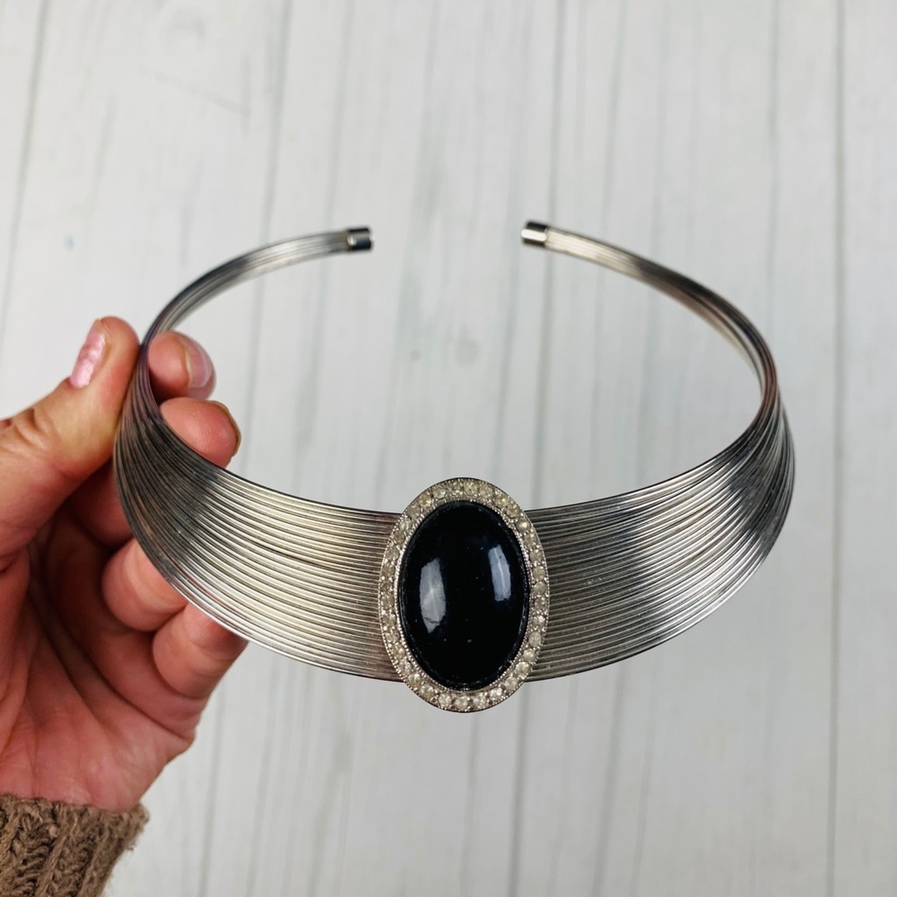 VTG  silver collar choker